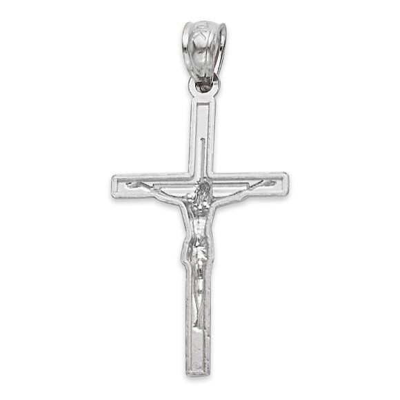 925 Silver Crucifix Pendant for Necklace, Sterling Silver Cross Necklace - Picture 3 of 5